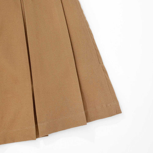 Pleated Mini Skirt - Khaki TRUE