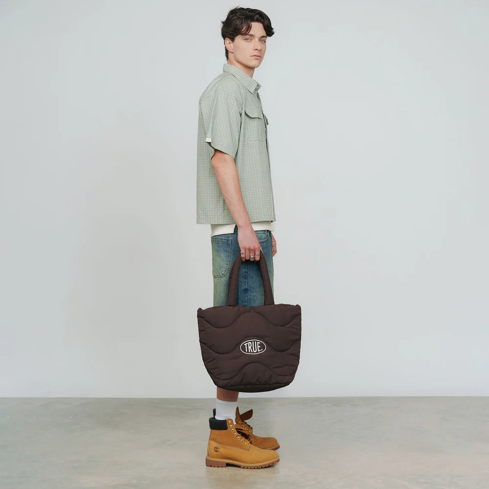Puffer Shopper Bag - Brown TRUE