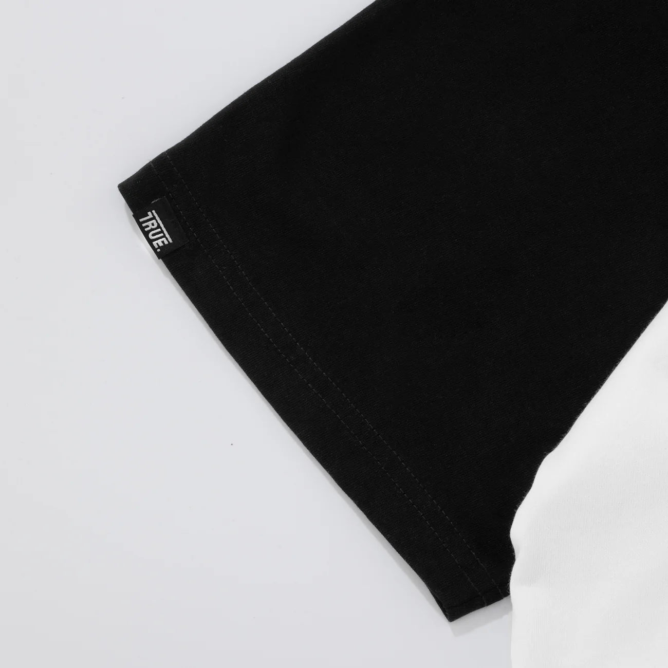 Retro Ranglan Boxy Tee - White/Black TRUE