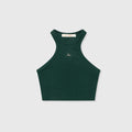Signature Ribbed Crop Tank - Pine Green TRUE