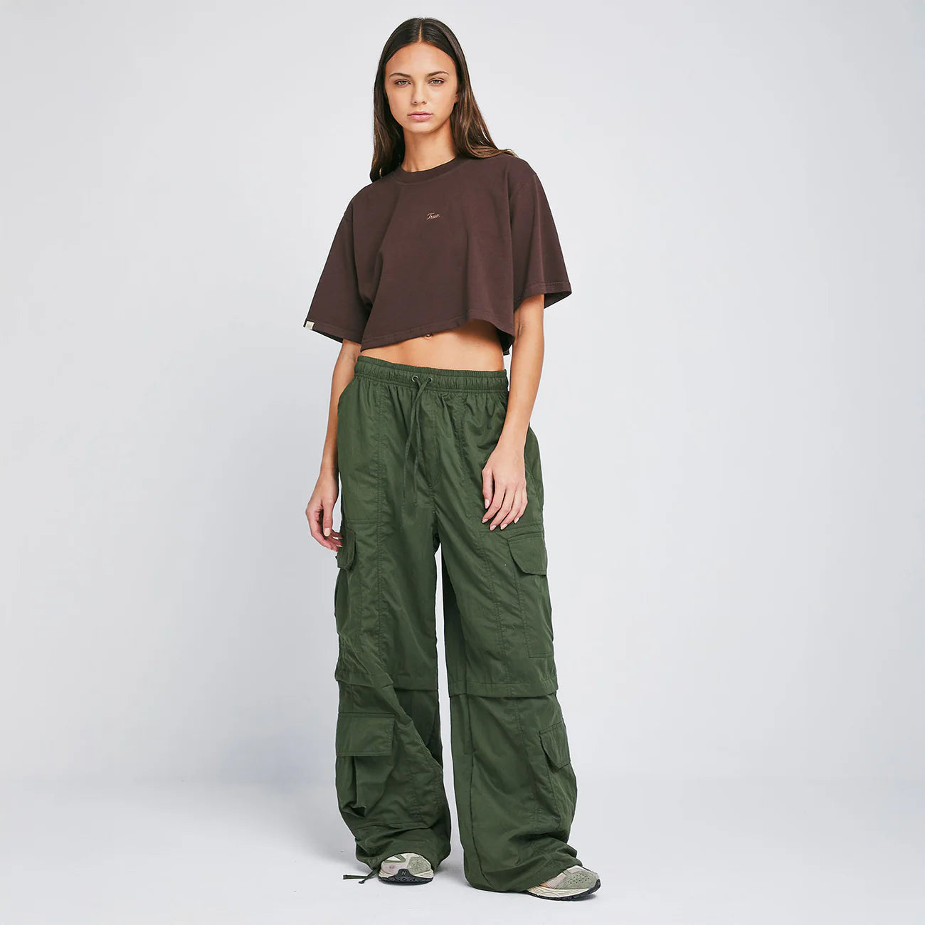 Signature Crop Top - Brown TRUE