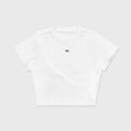 Slim Ribbed Fitted Tee - White