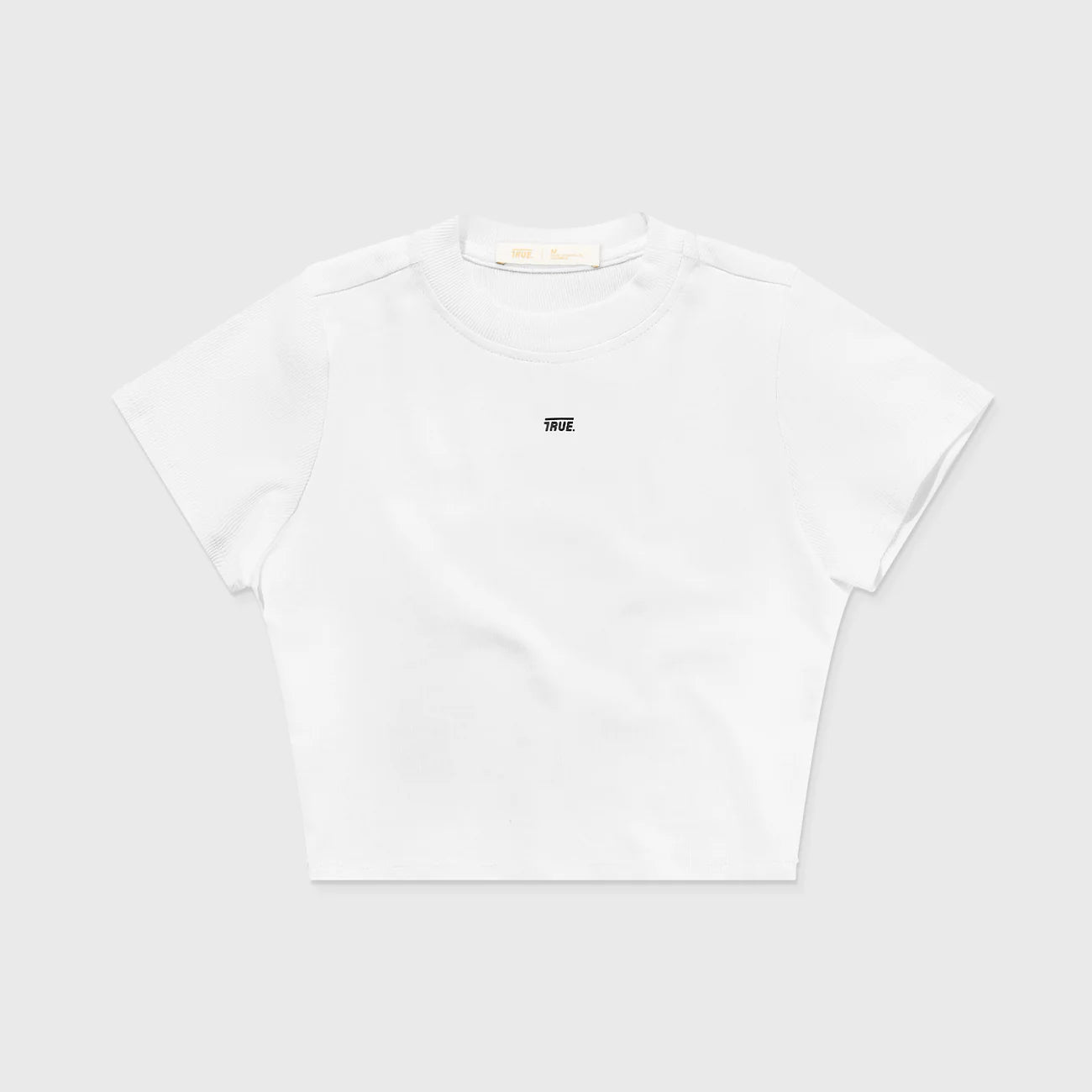 Slim Ribbed Fitted Tee - White