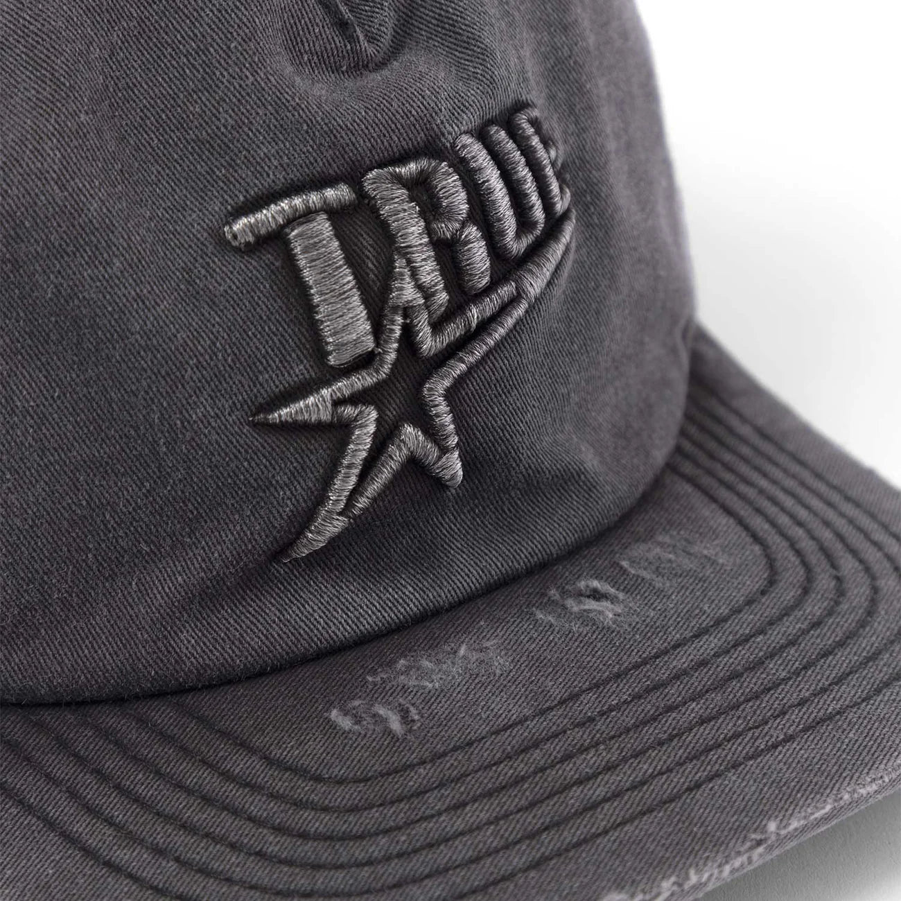 Star Washed Golfer Cap - Black