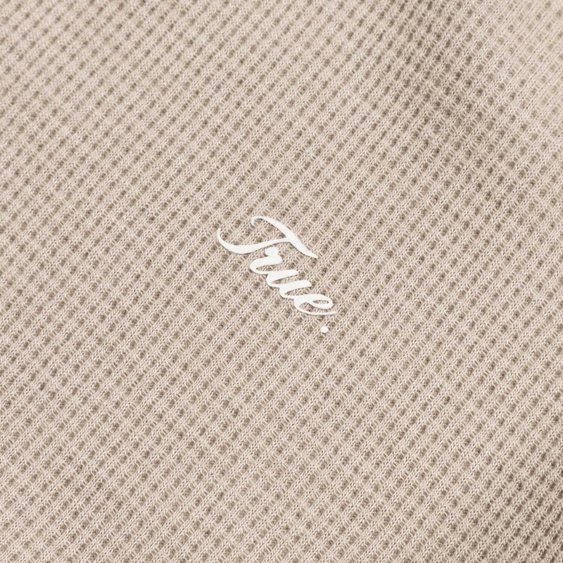 Textured Boxy Tee - Sand TRUE