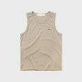 Textured Sleeveless T-Shirt - Sand TRUE