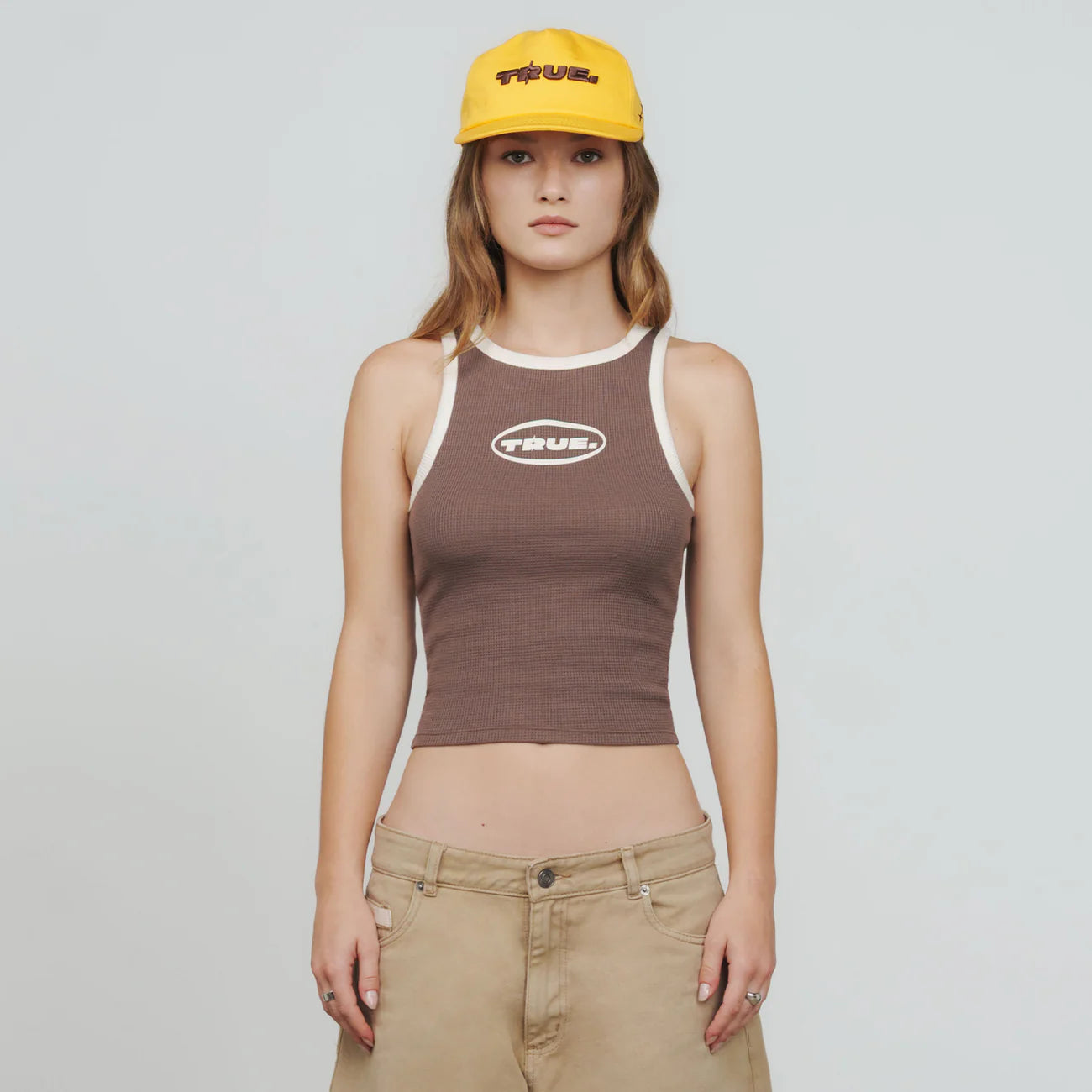 Textured Tank Top - Brown TRUE