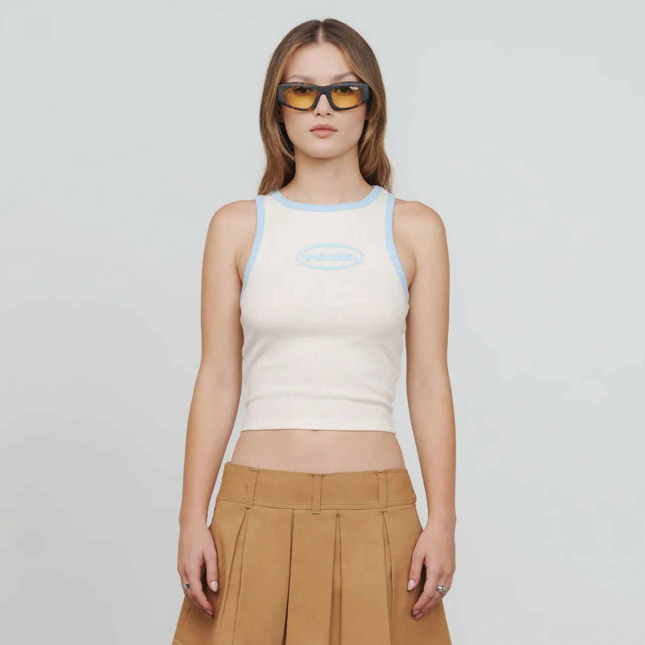 Textured Tank Top - Cream TRUE