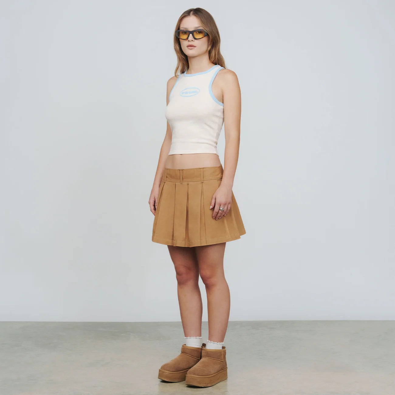 Textured Tank Top - Cream TRUE