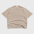 Textured Boxy Tee - Sand TRUE