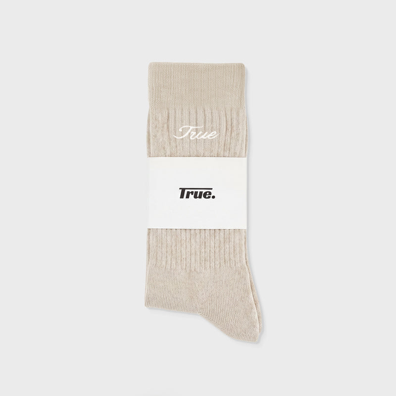True Ribbed Socks - Camel TRUE