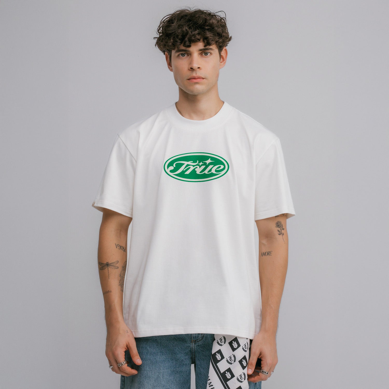 True Stamp T-Shirt - White TRUE