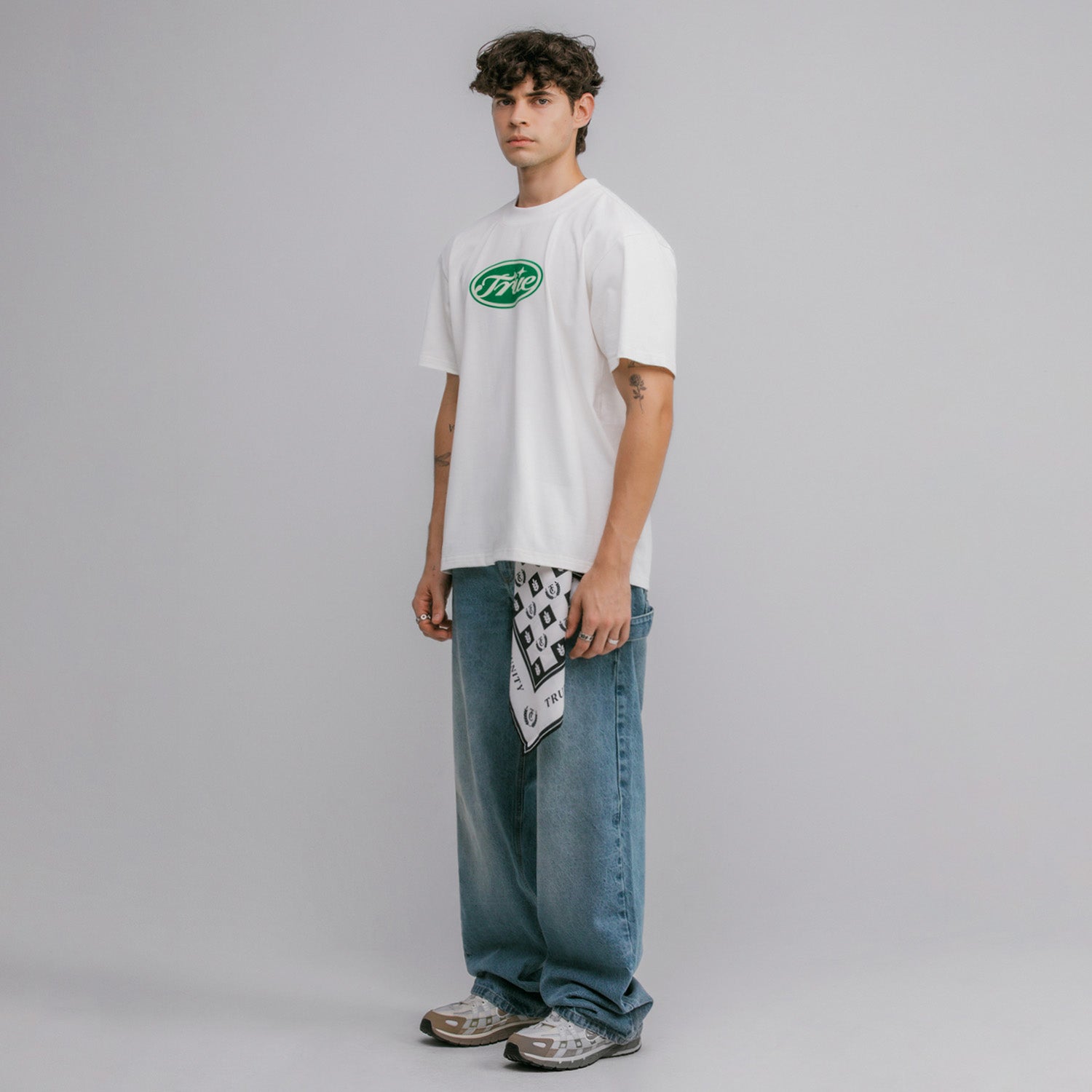 True Stamp T-Shirt - White TRUE