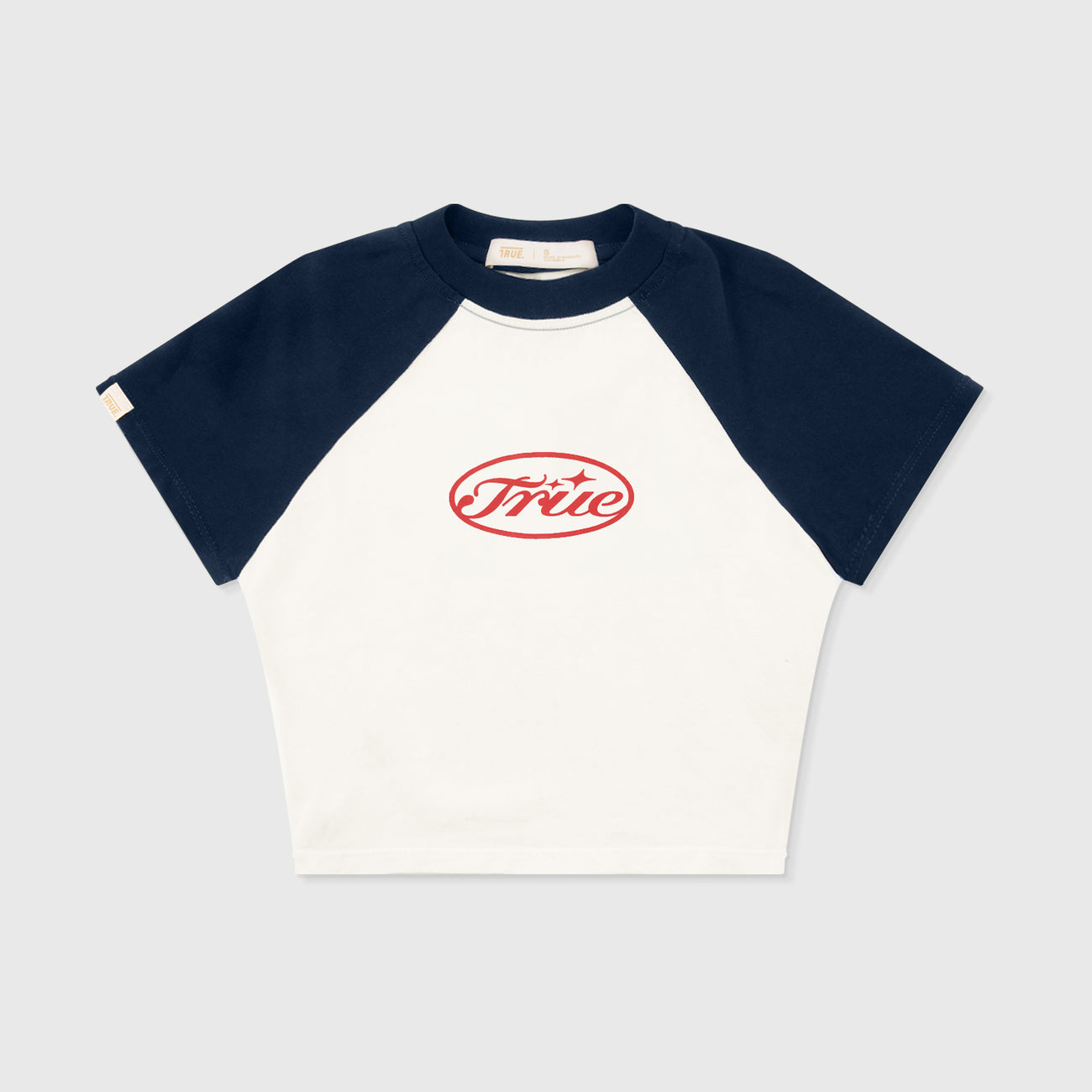 True Stamp Cropped Slim Tee - Navy Blue TRUE