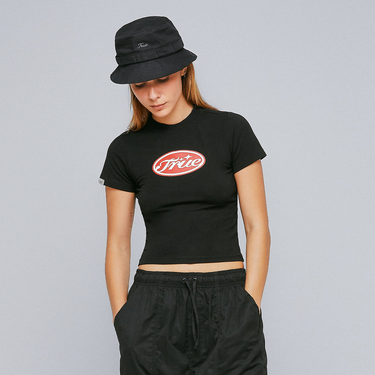 True Stamp Slim Tee - Black TRUE