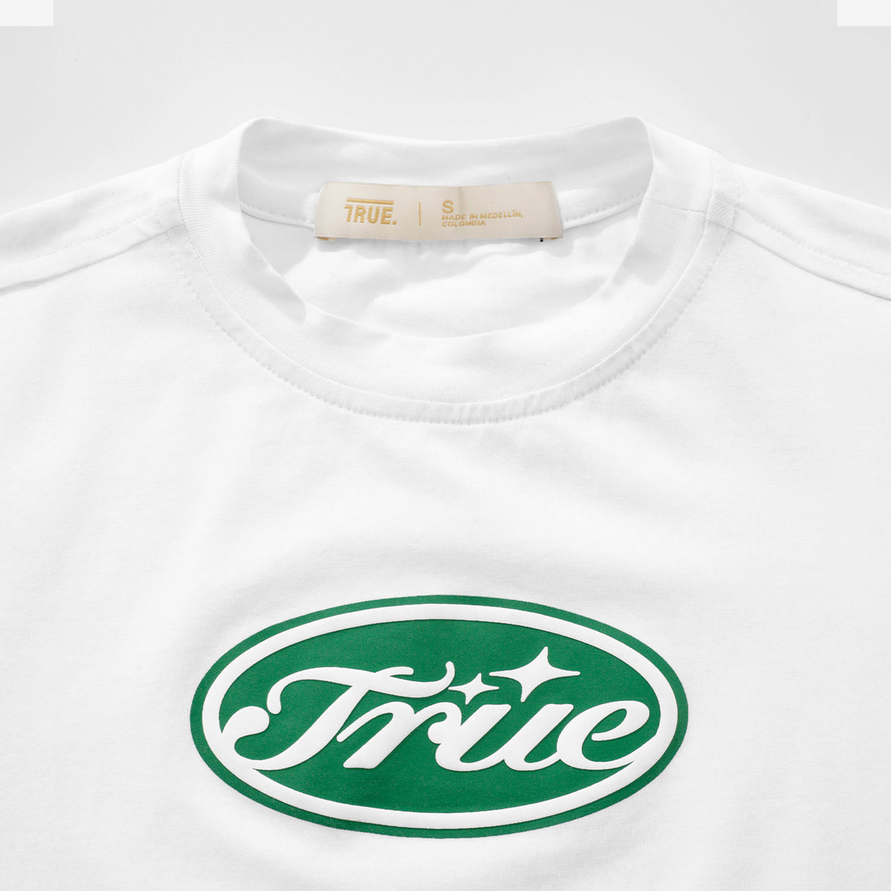 True Stamp Slim Tee - White TRUE