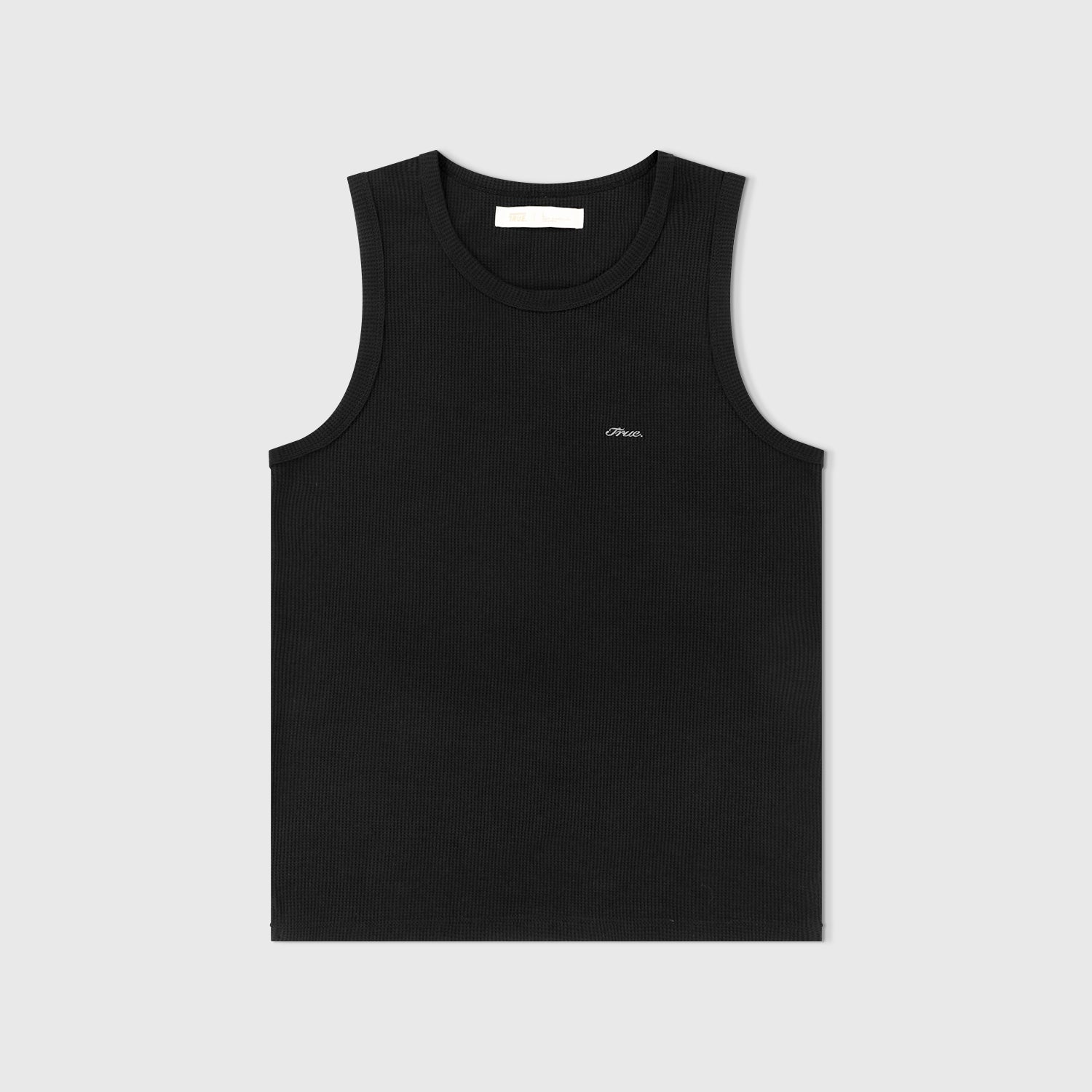 True Textured Sleeveless Tee - Black