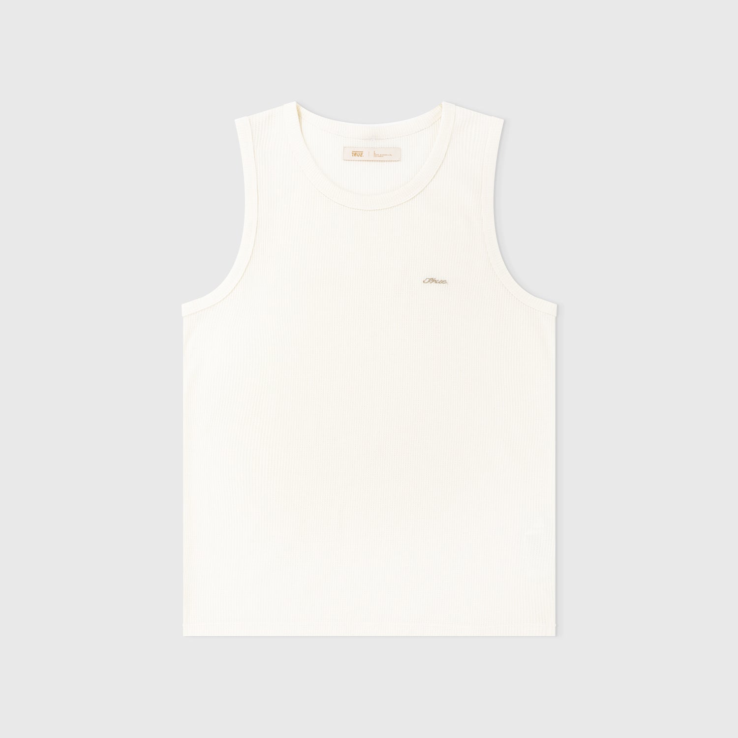 True Textured Sleeveless Tee - White