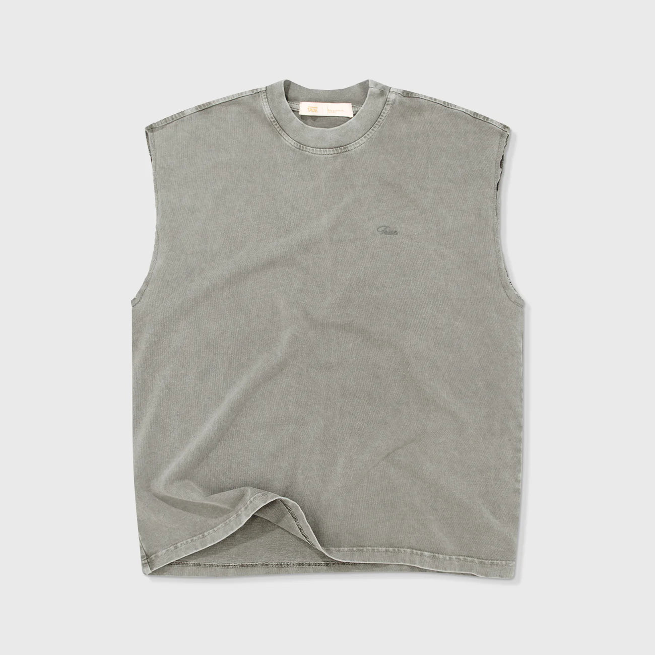 Washed Sleeveless Tee - Light Gray TRUE