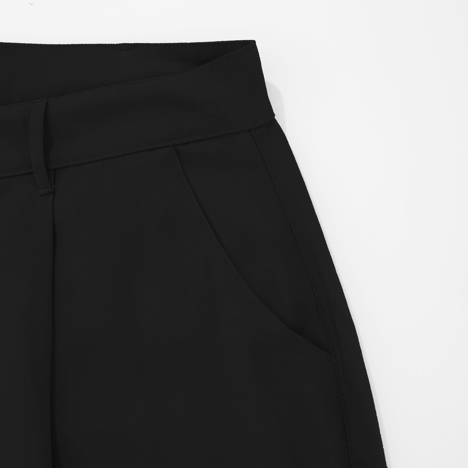Wide Leg Trousers - Black