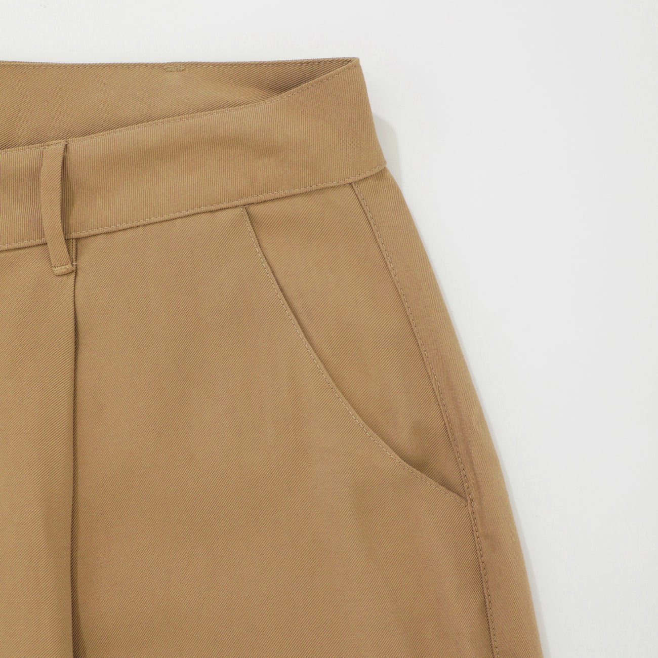 Wide Leg Trousers - Khaki