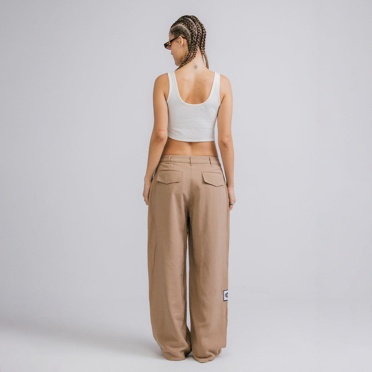 Wide Leg Trousers - Khaki