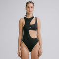 True logo asymmetric Bodysuit-black TRUE