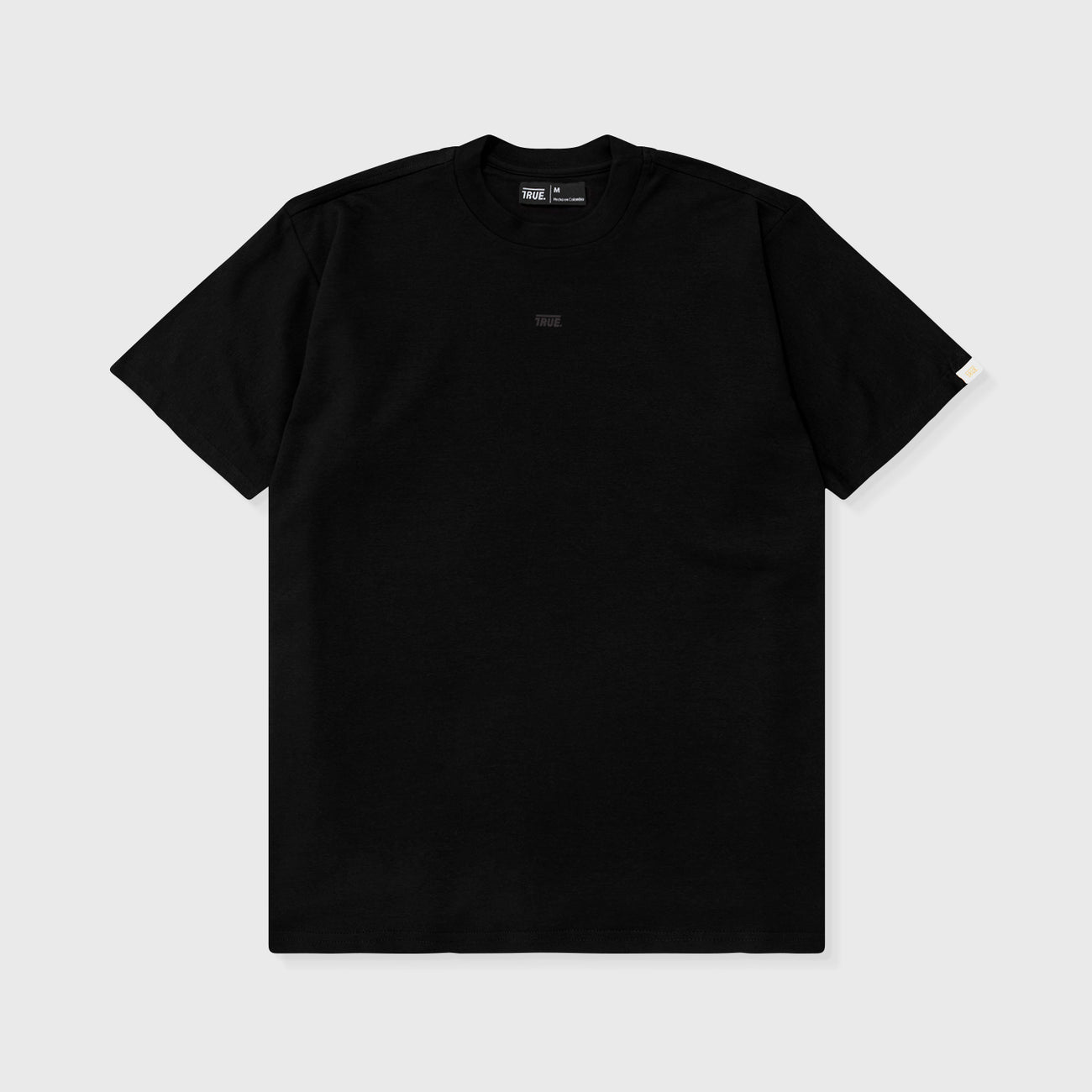 Camiseta Clásica Logo Negro - Negra TRUE