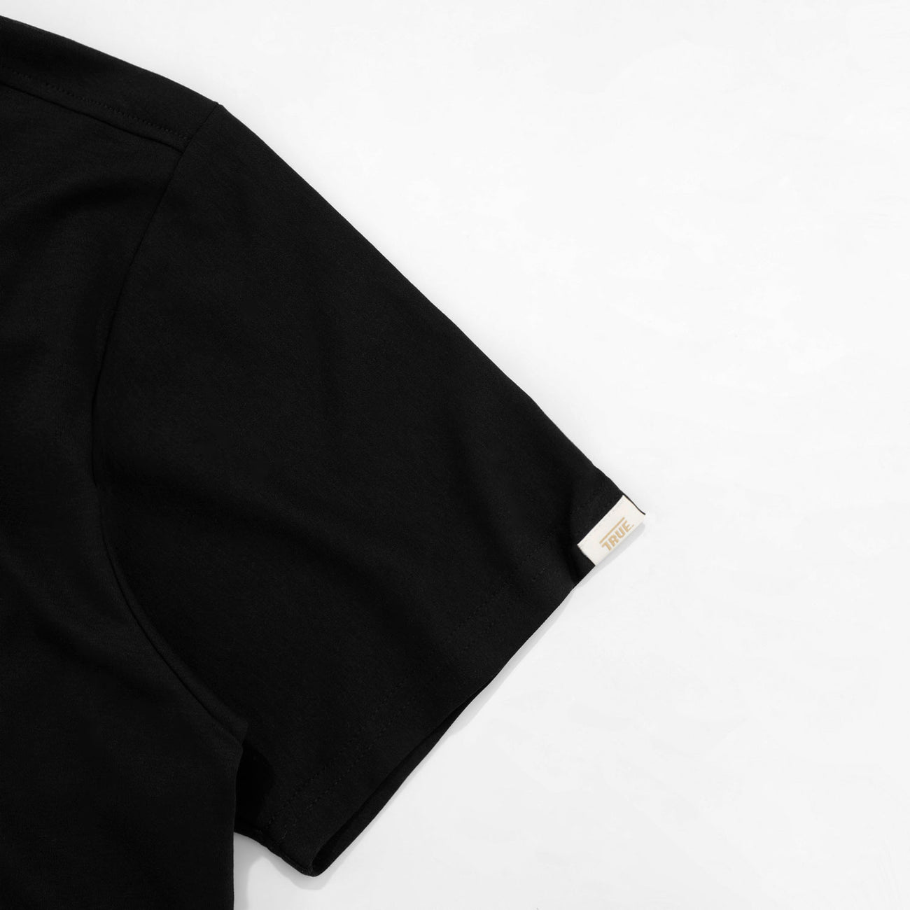 Camiseta Clásica Logo Negro - Negra TRUE