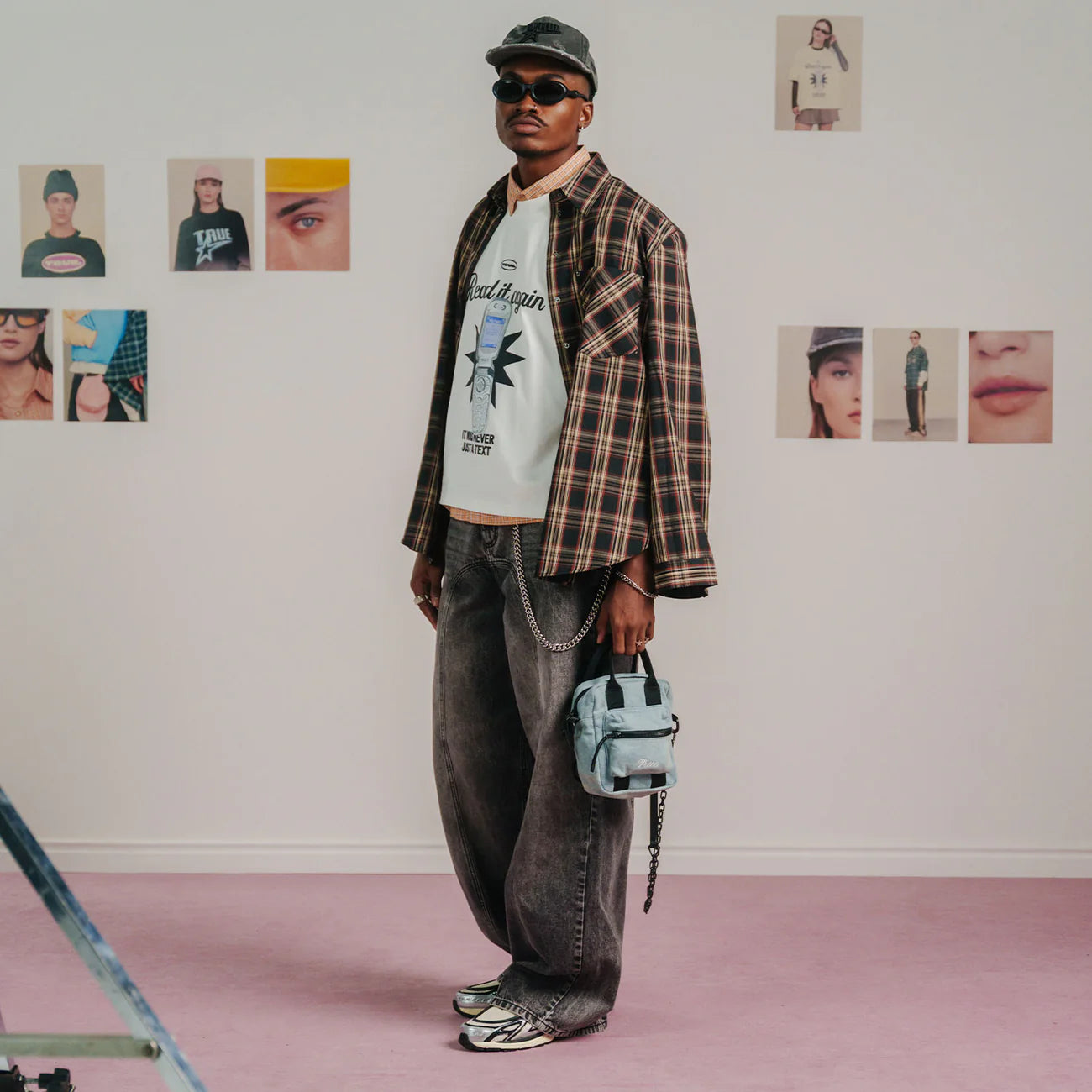 Star Washed Golfer Cap - Black