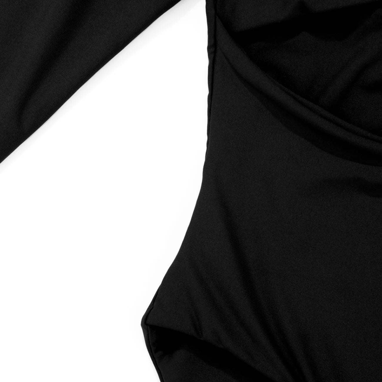 Signature Cut-Out LS Bodysuit- Black TRUE