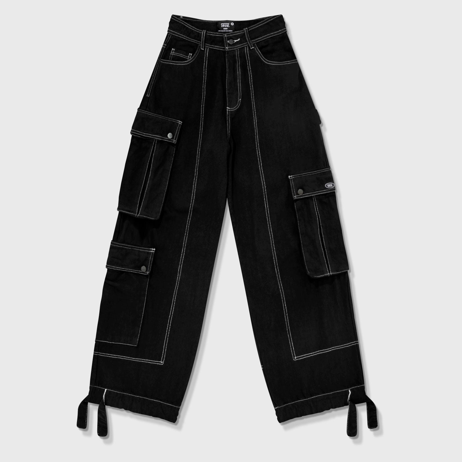 Pantalón Cargo Multi-Pocket - Negro