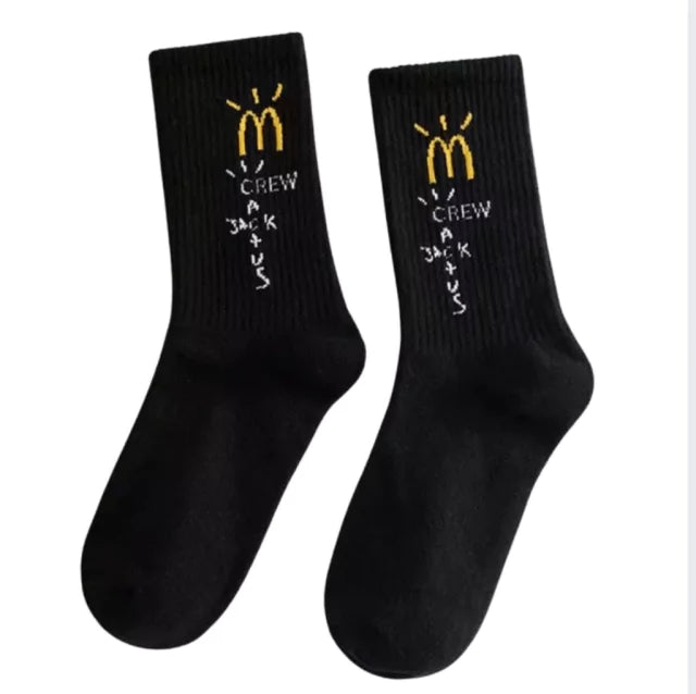 CALCETINES TRAVIS X MCDONALDS BLACK ELRAYO