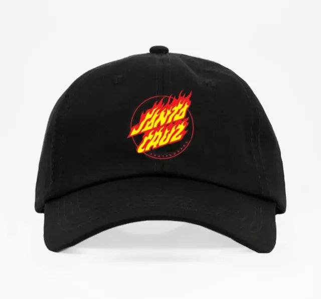 SANTA CRUZ FIRE DAD HAT - BLACK ELRAYO