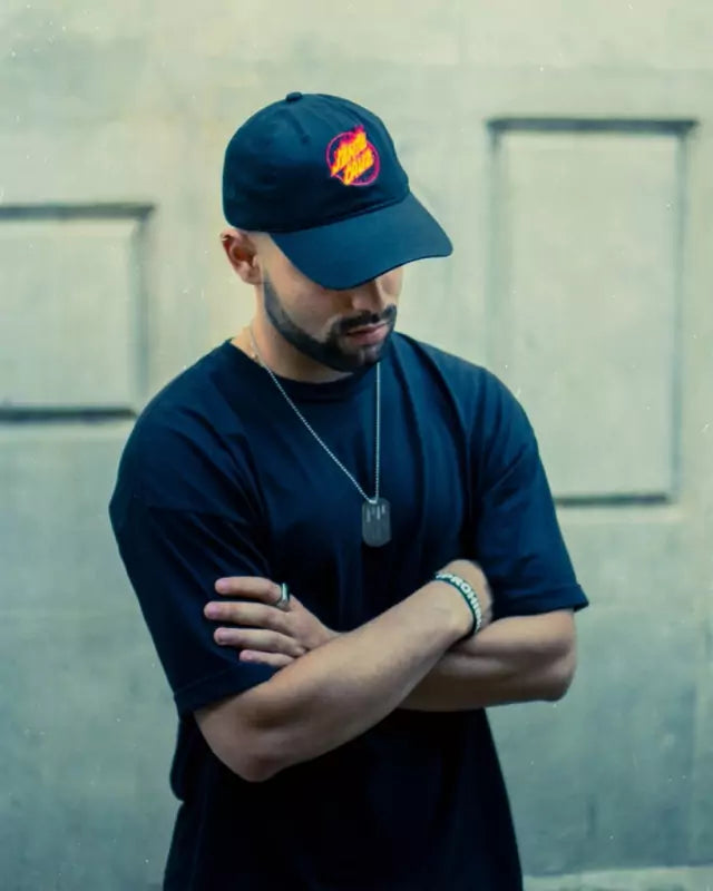 SANTA CRUZ FIRE DAD HAT - BLACK ELRAYO